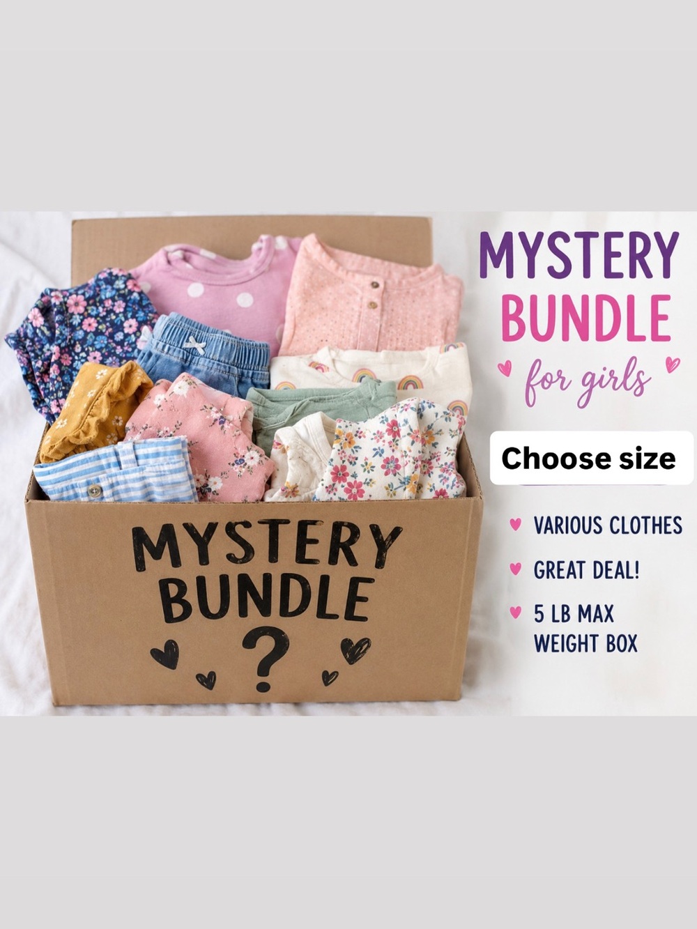 Toddler girl mystery clothes 5 lb box